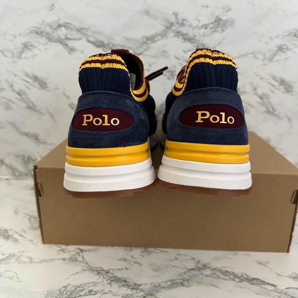 Polo Ralph Lauren Trackster 200 II Harris Tweed Athletic Sneakers Men Size 11.5 - Picture 6 of 7